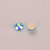 Aquamarine AB Glass Flat Back Glue-on Rhinestones 16 Cut Facets WholesaleRhinestone